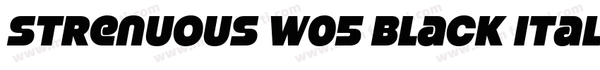 Strenuous W05 Black Italic字体转换